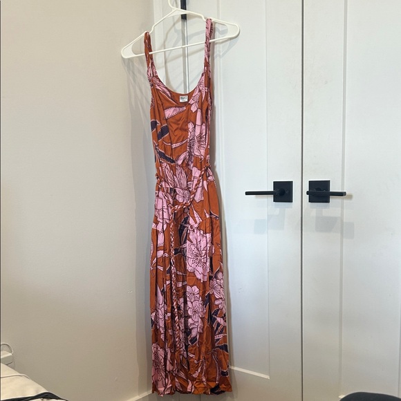Bila Pink and Orange Floral Maxi Dress - Size S - Picture 1 of 4